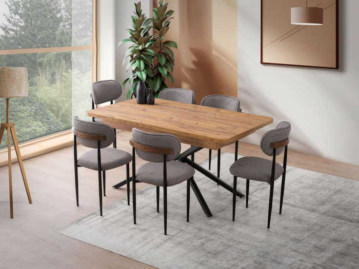 Hanah Home Mesa de Comedor Extensible Marrón